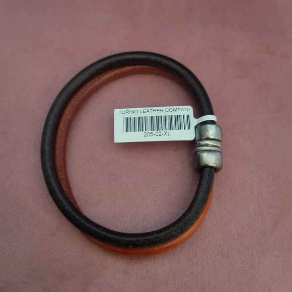 Nwt Torino Leather Company Genuine leather double cord bracelet - Picture 2 of 4